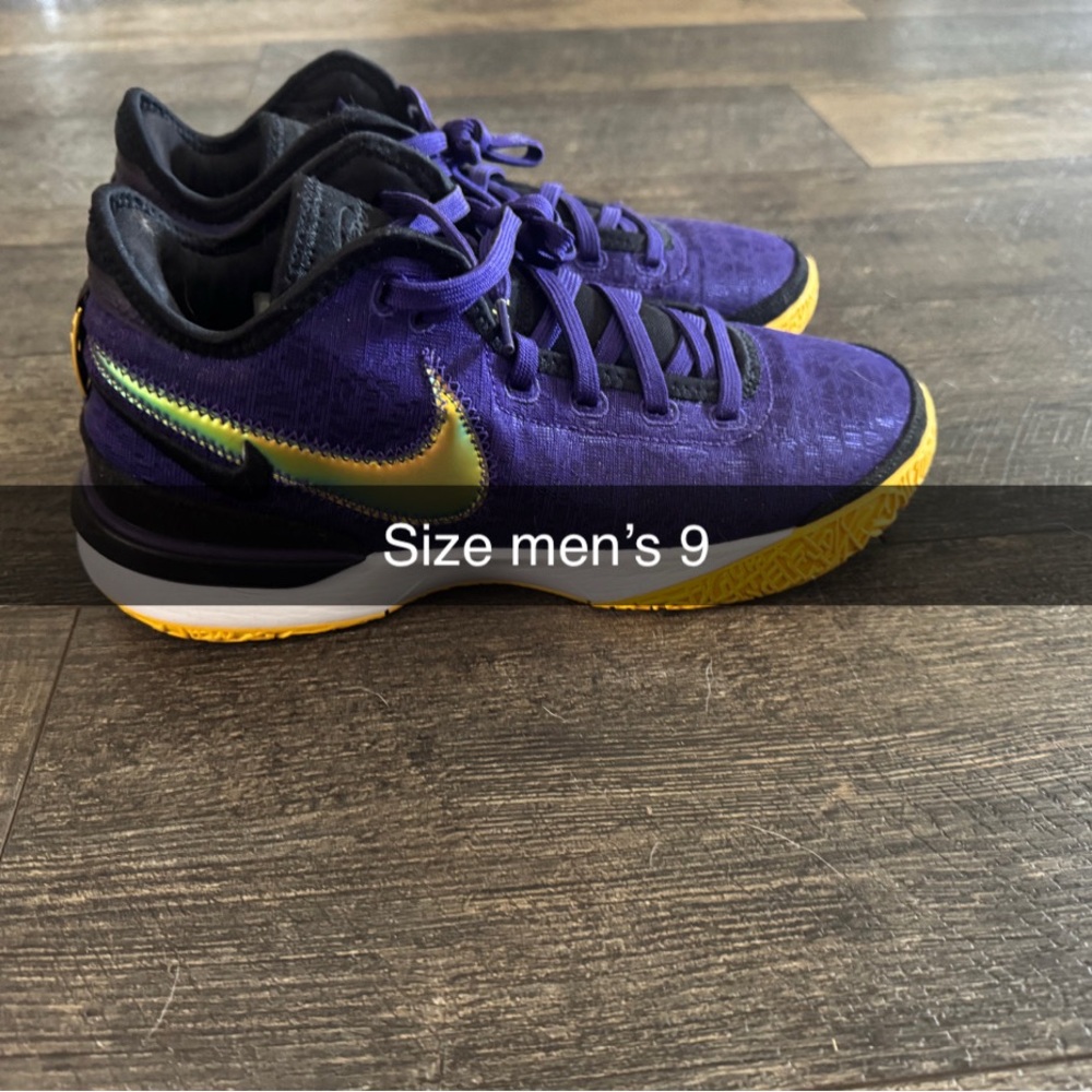 Nike Men's Vibrant Purple and Yellow Sneakers